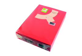 Q-Connect Bright Red Coloured A4 Copier Paper 80gsm Ream (Pack of 500) KF01427